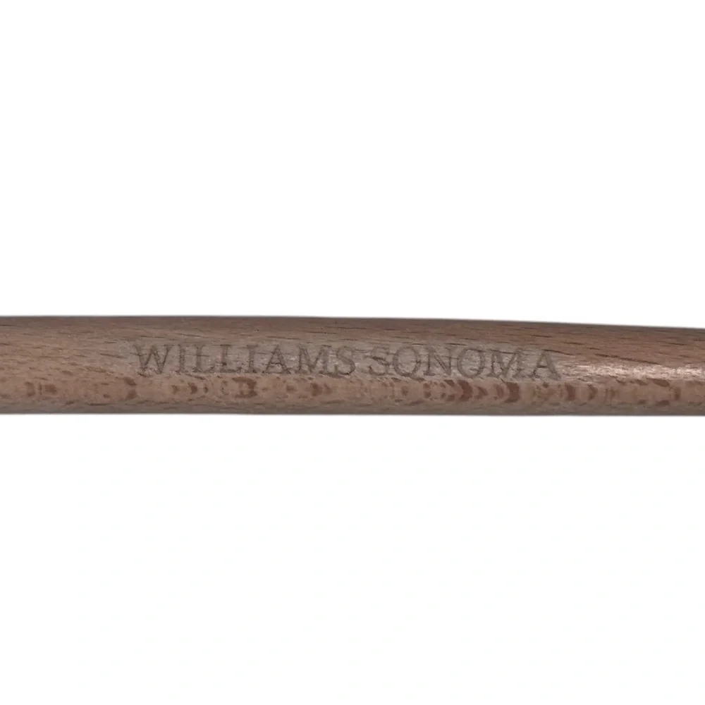 Williams Sonoma Black Silicone Skeleton Spatula with wooden handle